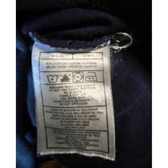 Womens Antigua Michigan V-Neck Lace Up Tee S Blue & Yellow - Picture 6 of 6